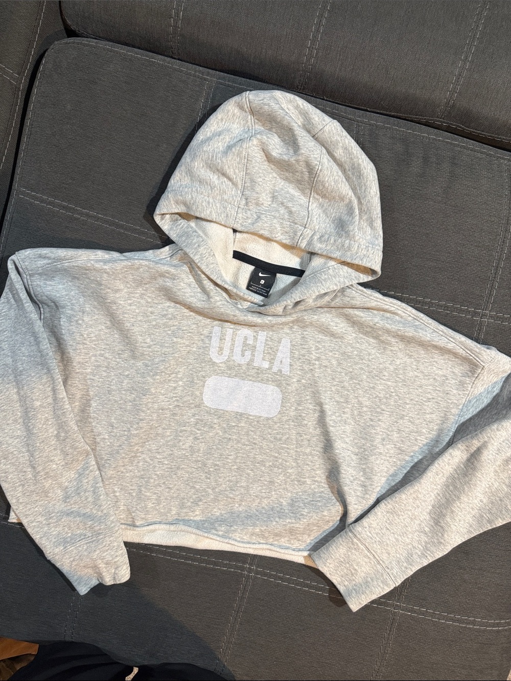 Nike Light Gray UCLA Cropped Hoodie